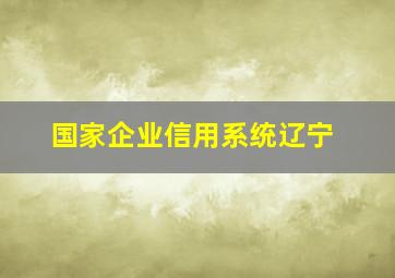 国家企业信用系统辽宁