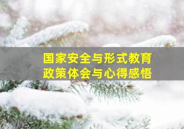 国家安全与形式教育政策体会与心得感悟