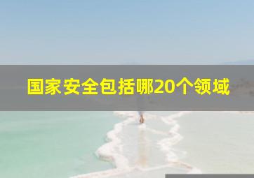 国家安全包括哪20个领域