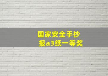 国家安全手抄报a3纸一等奖