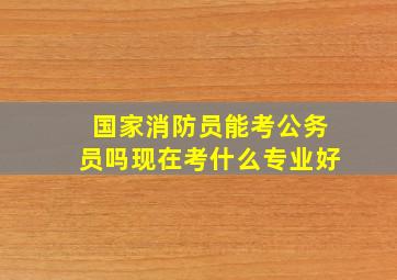 国家消防员能考公务员吗现在考什么专业好