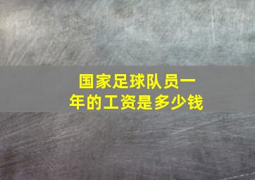 国家足球队员一年的工资是多少钱