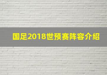 国足2018世预赛阵容介绍