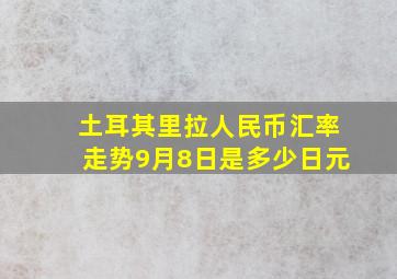 土耳其里拉人民币汇率走势9月8日是多少日元