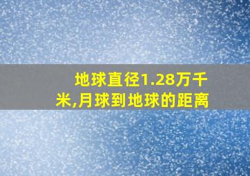 地球直径1.28万千米,月球到地球的距离