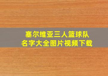 塞尔维亚三人篮球队名字大全图片视频下载