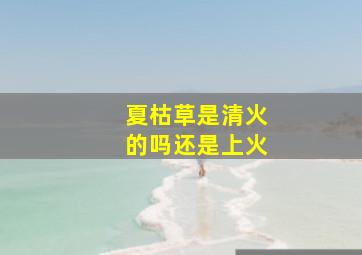 夏枯草是清火的吗还是上火