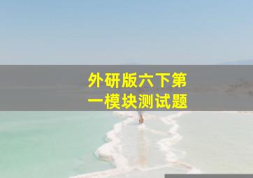 外研版六下第一模块测试题