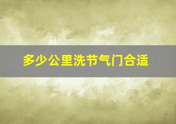 多少公里洗节气门合适