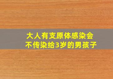 大人有支原体感染会不传染给3岁的男孩子