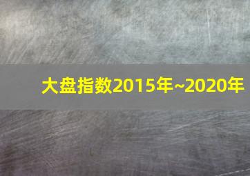 大盘指数2015年~2020年