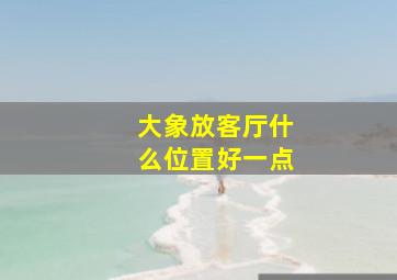 大象放客厅什么位置好一点