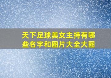 天下足球美女主持有哪些名字和图片大全大图