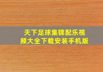 天下足球集锦配乐视频大全下载安装手机版