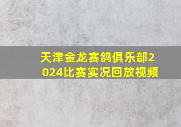 天津金龙赛鸽俱乐部2024比赛实况回放视频