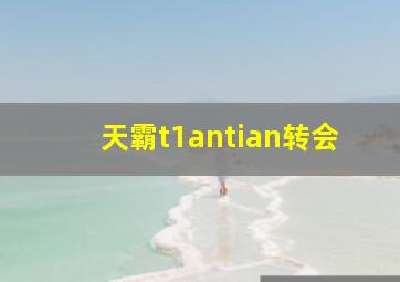 天霸t1antian转会