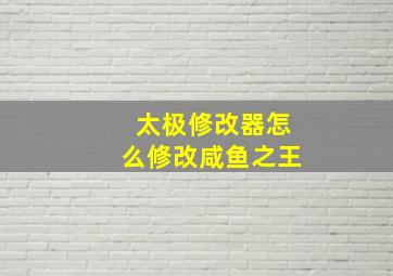 太极修改器怎么修改咸鱼之王