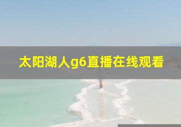 太阳湖人g6直播在线观看