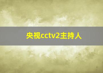 央视cctv2主持人