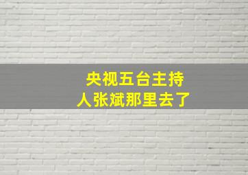 央视五台主持人张斌那里去了