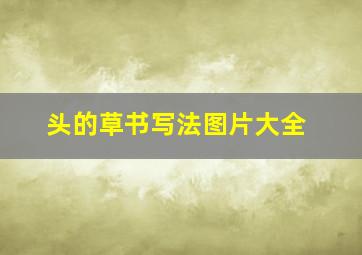 头的草书写法图片大全