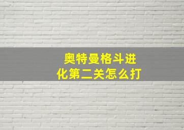 奥特曼格斗进化第二关怎么打