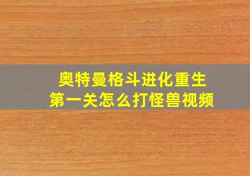 奥特曼格斗进化重生第一关怎么打怪兽视频