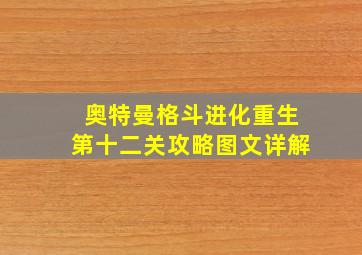 奥特曼格斗进化重生第十二关攻略图文详解