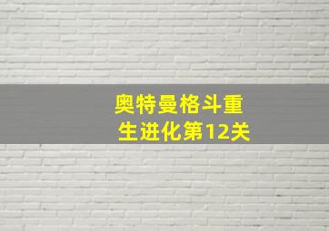 奥特曼格斗重生进化第12关