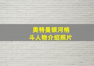 奥特曼银河格斗人物介绍照片