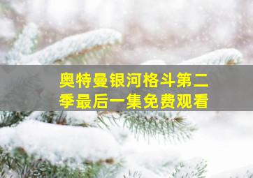 奥特曼银河格斗第二季最后一集免费观看