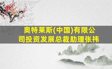 奥特莱斯(中国)有限公司投资发展总裁助理张祎