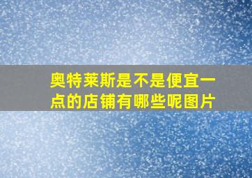 奥特莱斯是不是便宜一点的店铺有哪些呢图片