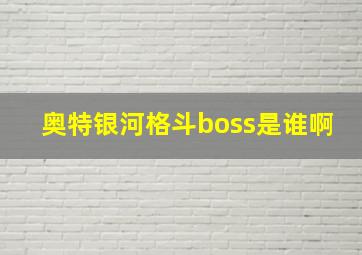 奥特银河格斗boss是谁啊