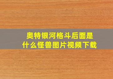 奥特银河格斗后面是什么怪兽图片视频下载