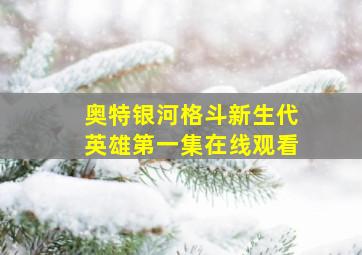 奥特银河格斗新生代英雄第一集在线观看