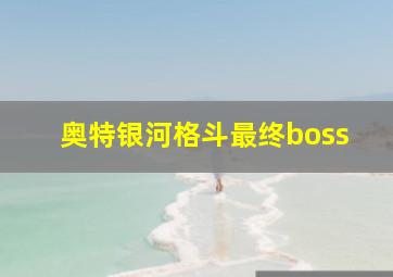 奥特银河格斗最终boss