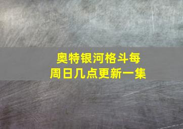 奥特银河格斗每周日几点更新一集