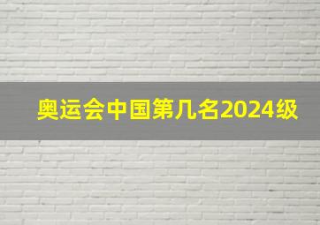 奥运会中国第几名2024级