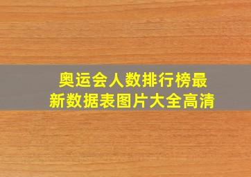 奥运会人数排行榜最新数据表图片大全高清