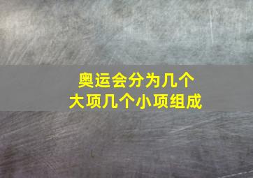 奥运会分为几个大项几个小项组成