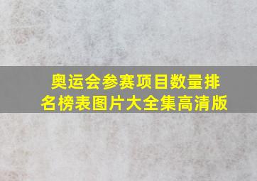 奥运会参赛项目数量排名榜表图片大全集高清版