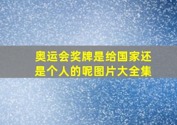 奥运会奖牌是给国家还是个人的呢图片大全集