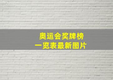 奥运会奖牌榜一览表最新图片