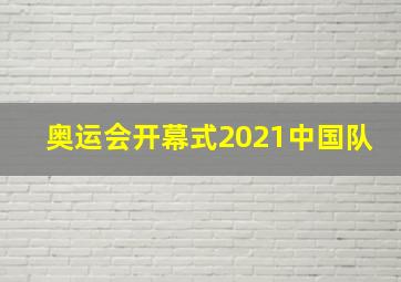 奥运会开幕式2021中国队