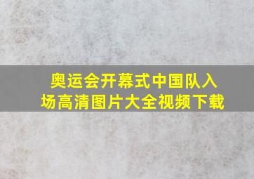 奥运会开幕式中国队入场高清图片大全视频下载