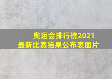 奥运会排行榜2021最新比赛结果公布表图片