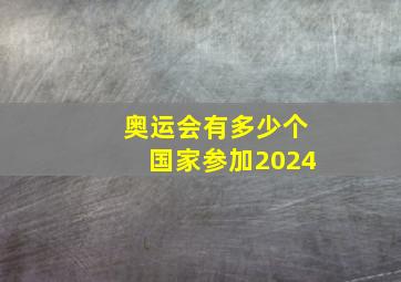 奥运会有多少个国家参加2024