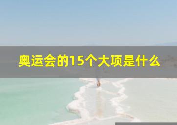 奥运会的15个大项是什么