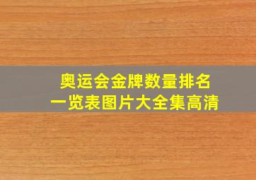 奥运会金牌数量排名一览表图片大全集高清